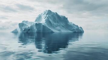 en enorm isberg eller glaciär i arktisk eller antarktisk vattnen foto