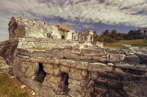 de magnifika ruinerna av Tulum foto
