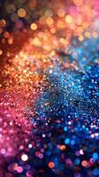 glittrande rader av skönhet porträttera ett abstrakt levande glitter porträtt, för bloggare innehåll foto