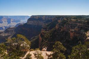 panorama- se stor kanjon skikten, platåer och klippor, arizona foto