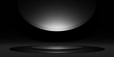 display stativ enkel cirkel mörk zen koncept scen modern abstrakt bas foto