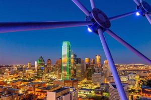 dallas city downtown skyline stadsbild av texas usa foto