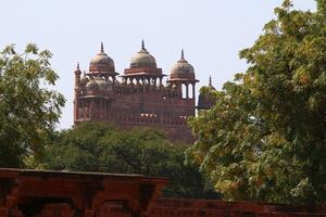 Fatehpur sikri Indien 02 21 2023 Fatehpur sikri var de huvudstad av de mughal välde under de regera av akbar foto