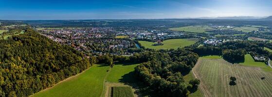 wolfratshausen bavaria Tyskland. antenn panorama foto