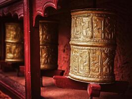 buddist bön hjul , ladakh foto