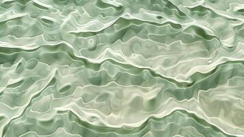 en textur av krusningar på sand, med små vågor på de yta, ljus grön färgton. foto