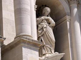 detalj av ortigia huvud katedral i siracusa syrakus stad i Sicilien, Italien foto