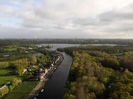 rotterdam norr hav antenn nederländerna holland panorama från flygplan innan landning till amsterdam schipol flygplats landskap foto