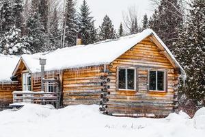 timmerstuga i Quebec, Kanada foto