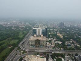 antenn se av stad lahore i pakistan på 2023-07-16 foto