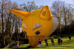 ludwigsburg, Tyskland - Mars 23, 2024. det finns en ballong festival i Tyskland. en massa av människor samlade in foto