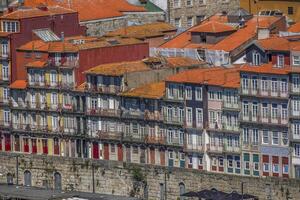 ribeira porto gammal stad gata se byggnad, portugal foto