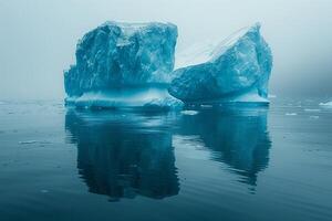 isberg flytande i en glacial- lagun foto