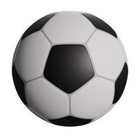 realistisk fotboll isolerade 3d-rendering foto