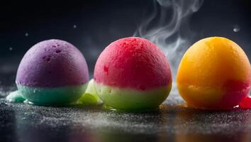 mochi skön is grädde gott foto