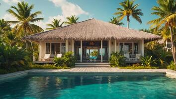 fantastisk bungalow på de Bahamas öar foto