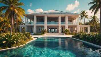 fantastisk bungalow på de Bahamas öar foto