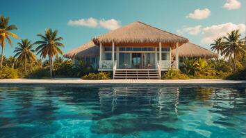 fantastisk bungalow på de Bahamas öar foto