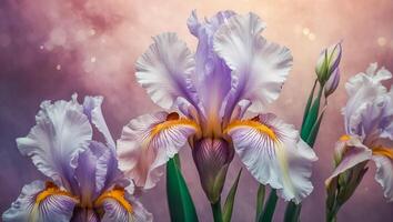 skön delikat iris blomma bakgrund foto
