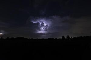 blixt- storm detalj foto