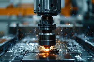 cnc laser skärande av metall, modern industriell teknologi foto