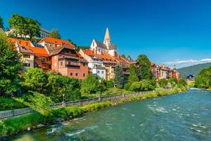 den vackra österrikiska staden murau, västra styrien, Österrike foto