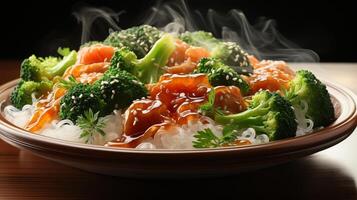 japchae mat vegetabiliska asiatisk mat foto