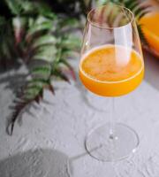 orange juice i glas topp se foto