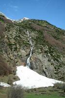 snö i de franska alps foto