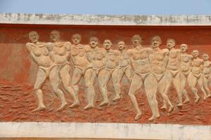 monument Port av Nej lämna tillbaka, minnet av Allt de slavar deporterad till de amerikaner från ouidah, benin foto