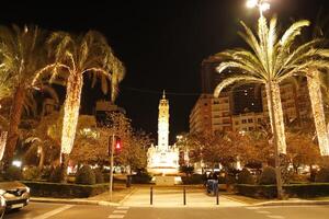 jul natt i Alicante, Spanien foto