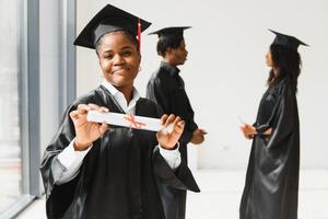 grupp av afrikansk amerikan examen studenter foto