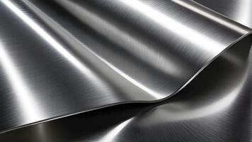 närbild av skinande aluminium metall ark foto