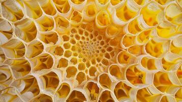 geometrisk mönster i naturlig mönster sådan som honungskakor, snöflingor, eller blomma kronblad, som utställning geometrisk symmetri och strukturera foto
