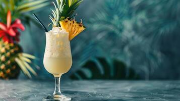 pinacolada cocktail med skön bakgrund foto