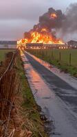 inferno horisont. eldig förtvivlan möter naturer lugna foto