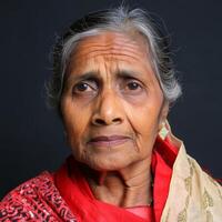 maharashtra lady med ledsen ansikte uttryck foto