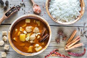 thailändsk massaman curry foto