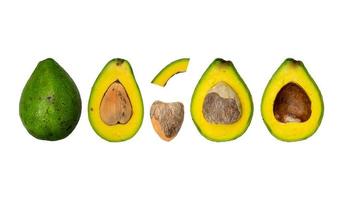 avokado sammansättning för bakgrundsdesign. tropisk frukt stylad till mönster för tapeter foto