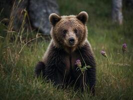 söt liten björn foto