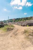 pittoresk ruiner av de gammal stad av perge i Kalkon. perge öppen luft museum. foto