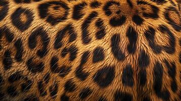 närbild av en leoparder päls med brun fläckar i en naturlig mönster foto