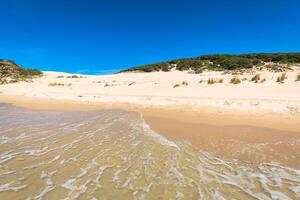 sand dyn av bolonia strand, provins cadiz, andalusien, Spanien foto