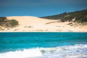 sand dyn av bolonia strand, provins cadiz, andalusien, Spanien foto