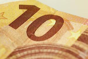 euro räkningar skriva ut detalj 2 foto