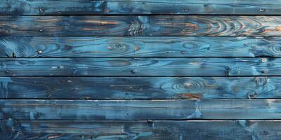 rustik gammal riden blå trä planka bakgrund textur extrem närbild. hög kvalitet Foto