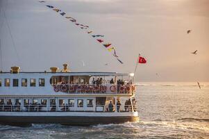 klassisk passagerare färjor, ett av de symboler av istanbul foto