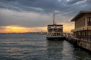 klassisk passagerare färjor, ett av de symboler av istanbul foto