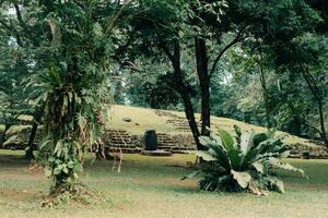 arkeologisk parkera takalik abaj i retalhuleu, maya och olmeca, guatemala - feb 2023 foto