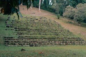 arkeologisk parkera takalik abaj i retalhuleu, maya och olmeca, guatemala - feb 2023 foto